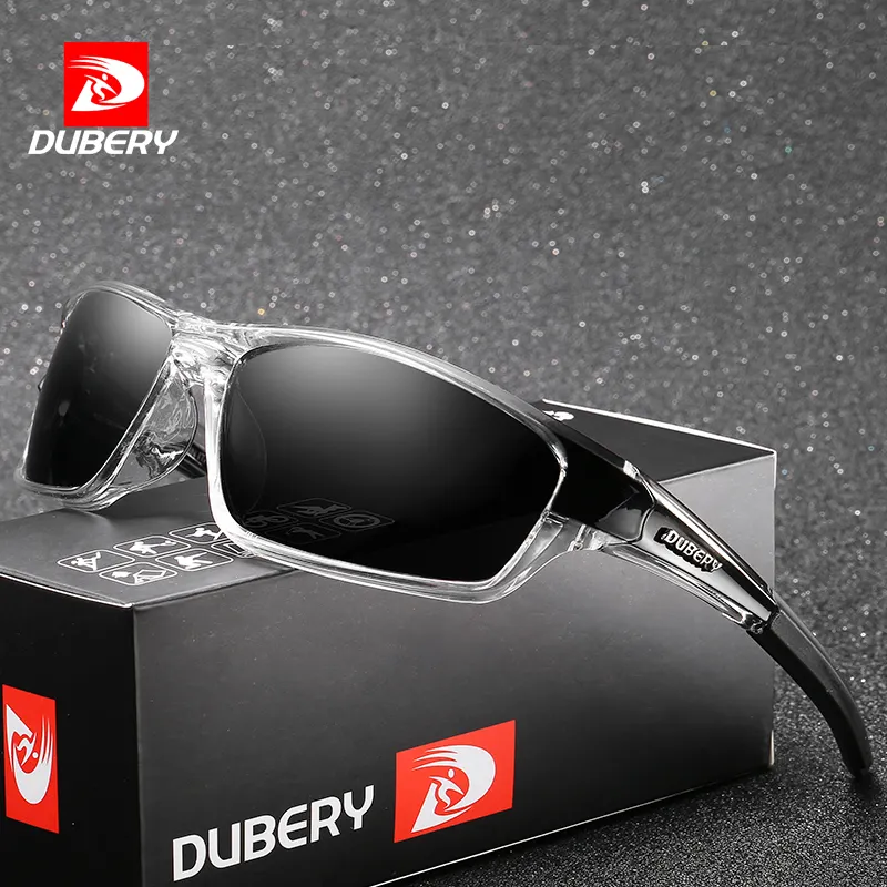 Dubery óculos de sol polarizado, modelo esportivo masculino, preto, uv400, retrô, fashion, para homens 620