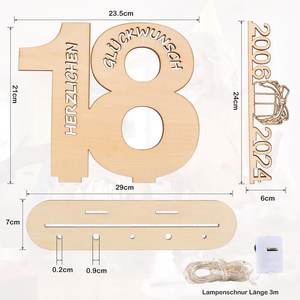 18/20/30/40/50/60 cumpleaños cartel de madera libro de invitados con luces LED vela dinero titular decoración de escritorio para <span class=keywords><strong>aniversario</strong></span> de boda - Product Image 4