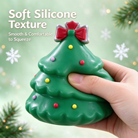 Jouet sensoriel anti-stress en forme de sapin de Noël, à remontée lente, en TPR souple, pour la décompression et la décoration de bureau des fêtes