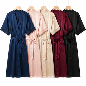 <span class=keywords><strong>Camicia</strong></span> <span class=keywords><strong>da</strong></span> <span class=keywords><strong>Notte</strong></span> 100% <span class=keywords><strong>Seta</strong></span> di Gelso con Scollo a V <span class=keywords><strong>da</strong></span> <span class=keywords><strong>Donna</strong></span>, Tinta Unita, Manica Corta, Vestito <span class=keywords><strong>da</strong></span> <span class=keywords><strong>Notte</strong></span> a Trapezio, Personalizzabile con Logo, Abbigliamento <span class=keywords><strong>da</strong></span> Casa, Vendita all'Ingrosso - Product Image 1