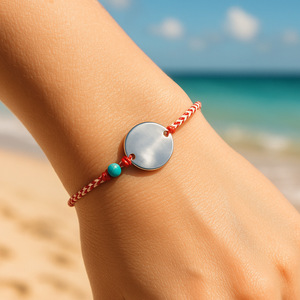 Custom Engraved Round <b>Bracelet</b> with POD Design Handmade <b>Bracelet</b> Adjustable <b>Boho</b> Style Rope <b>Bracelet</b> for Women Men - Product Image 5