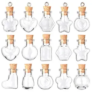 迷你异形瓶木塞许愿瓶透明玻璃瓶挂件小异形