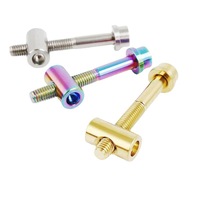 Gr5 M5 * 30mm /35mm/40mm MTB BMX FOLDING Rennrad Fahrrad Sattelstütze feste Titan legierung Schrauben Muttern Unter leg scheiben Kit