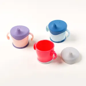 La última taza de agua de silicona para niños, taza para beber para bebés, aprendiendo a beber agua potable saludable