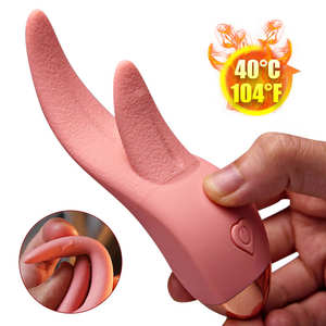 Vibromasseurs de léchage de double langue réalistes G-Spot Stimulation du clitoris Jouets pour adultes pour femmes Rechargeable Sex hine - Product Image 5