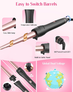 Rizador de Pelo Profesional 5 en 1 con Pantalla LED, Intercambiable, Directo de Fábrica OEM/ODM para <span class=keywords><strong>Kit</strong></span> de Maquillaje Profesional - Product Image 2