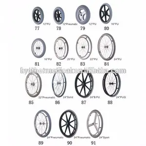 SIGH-Accesorios de silla de ruedas manual médica plegable, llanta de plástico portátil de calidad, ruedas traseras