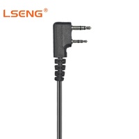 Écouteur pour talkie-walkie avec crochet d'oreille en forme de D, connecteur K 2 broches, micro PTT intégré pour radios bidirectionnelles Kenwood TK3107 TK2107