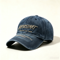 Gorra de Béisbol Vintage de Algodón Lavado con Bordado 3D, Unisex, 6 Paneles, Ajustable, Estilo Dad Hat, Logotipo Personalizado, Deportiva, con Visera Curva
