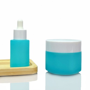 30ml Cosmetic Dropper Glass Bottles Flat Shoulder <b>Clear</b>/frosted Glass LotionEssential Oil Glass Dropper 1oz Pump Cosmetic Bottle - Product Image 6