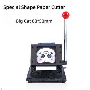 เครื่องทำป้ายแม่เหล็กติดตู้เย็นรูปแมว ชุดเครื่องทำป้ายโลหะรูปทรงพิเศษ พร้อมอุปกรณ์สิ้นเปลืองสำหรับทำป้าย และเครื่องตัดกระดาษ - Product Image 4