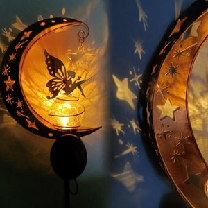 Lampe murale solaire LED Fée de la Lune, décoration de jardin extérieure, résistante à l'eau, garantie 2 ans - Product Image 2