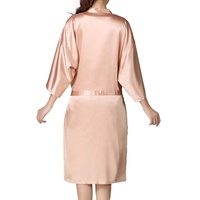 Robes de mariée et de demoiselles d'honneur en satin de soie couleur or champagne de haute qualité, avec broderie ou impression de logo personnalisé