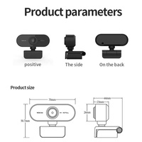 Webcam Komputer Mini 1080P HD dengan Mikrofon Dapat Diputar PC Desktop Web Kamera Web Kamera Webcam