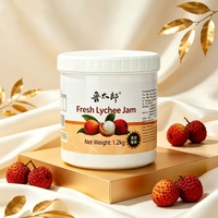 Confiture de litchis fraîches et sucrées sans conservateur Lotlong 1,2 kg, durée de conservation de 9 mois, pour boissons et garnitures de desserts