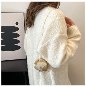 Sac à main de luxe en acrylique scintillant pour femme, mini sac poisson, pochette de soirée, sac de mariage, sac à chaîne de créateur doré, collection 2026 - Product Image 4