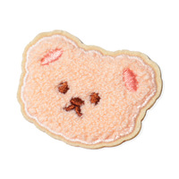 Vente en gros d'appliques d'ours anime à la mode personnalisées de petite taille patch de broderie au fer nouvel animal patchs en chenille d'ours 3D