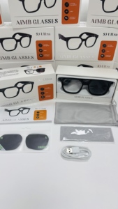 AIMB Smart <b>Glasses</b> S3 Ultra Plastic Titanium Frame Dual <b>Camera</b> AI Vision Recognition Real-time Translation 1080P Video - Product Image 5