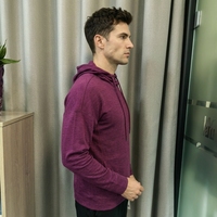 MereSports Sweat à capuche pour homme en laine mérinos personnalisé Tissu tricoté teint en fil Printemps Motif imprimé Design Vente en gros Chemise vierge à capuche