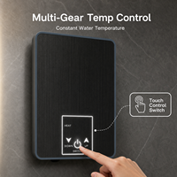 Chauffe-eau électrique instantané sans réservoir 220V IPX4 étanche avec télécommande 3500W en acier inoxydable, économie d'énergie, usage domestique
