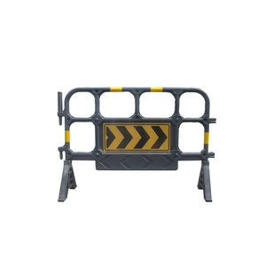 Barrière de signalisation routière L1400mm rouge en HDPE/PE, réfléchissante prismatique haute intensité, IP22, non remplissable d'eau, pour chantier de construction routière - Product Image 1