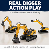 Jouet excavateur RC Rongheqiang, modèle de camion de chantier télécommandé, pelle sur chenilles, en métal moulé sous pression, échelle 1:40, vente en gros
