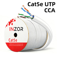 Câble Ethernet intérieur INZOR 520C Cat 5e UTP CCA 24AWG, paire torsadée, POE, CCTV, Gigabit, caméra IP, câble réseau CAT5