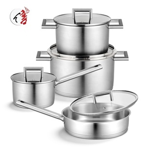 Bộ nồi chảo inox cao cấp hình thẳng, bán buôn - Product Image 1