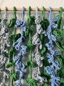 Set de regalo corporativo: Cortina de ganchillo hecha <span class=keywords><strong>a</strong></span> mano personalizada con diseño de glicinia, estilo Cottagecore caprichoso <span class=keywords><strong>para</strong></span> ventana, cortina decorativa <span class=keywords><strong>para</strong></span> puerta estilo Fairycore de longitud personalizada - Product Image 5