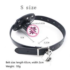Strap-<span class=keywords><strong>On</strong></span> en cuir réglable avec gode verrouillable <span class=keywords><strong>Gag</strong></span> Réaliste Pénis <span class=keywords><strong>Gag</strong></span> pour Bondage Gear BDSM Accessoire - Product Image 4
