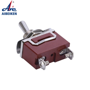 ABILKEENVBrown Self-reset 3 Way ON-OFF-ON Momentary Switch <strong>Toggles</strong> 10A 220VAC with Quick Plug Terminal 2Pins for Airplane - Product Image 4