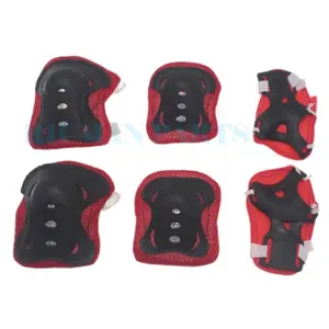 Großhandel Qualität Schutz 6-teiliges Set Knie-Ellbogen-Handgelenk polster Rotes Kind 2-12 Jahre PASST/REPL. Universal