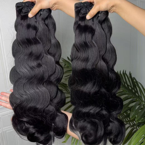 ผมมนุษย์แบบ Body Wave แบบเป็นมัด ผมเวอร์จินแท้ ไม่ผ่านการแปรรูป ปลายหนา สีดำธรรมชาติ ขายส่ง - Product Image 2