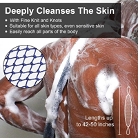 Esponja de Red Africana Auténtica para Exfoliar el Cuerpo, Esponja de Baño de Nailon Larga de Secado Rápido, Logotipo Personalizado, Venta al por Mayor OEM