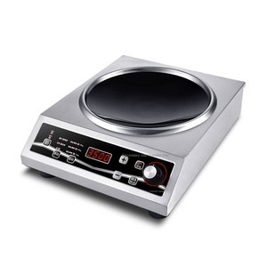 Cocina de inducción comercial de 220V Estufa de inducción de acero inoxidable de alta potencia de 3500W Estufa eléctrica de 8 velocidades - Product Image 5