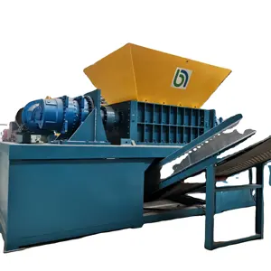 Máy nghiền công nghiệp đôi hai trục Pallet chai nhựa Shredder các tông băm nhỏ nhựa Shredder phế liệu kim loại Shredder