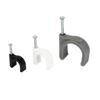 Accessoires électriques de qualité supérieure de la marque Wenzhou HONT, attaches de câble circulaires en PE 9 mm noir/blanc/gris, 100 pièces/sac