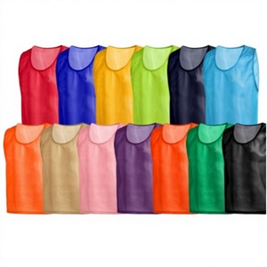 Chalecos de Entrenamiento de Fútbol Transpirables de Malla sin Mangas, Camisetas de Color Sólido para Prácticas de Equipo - Product Image 1