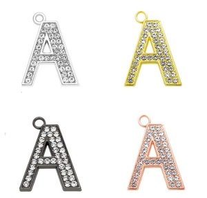 Porte-clés de sac à dos, étiquette avec strass bling, grandes lettres, accessoires de bijoux étincelants, <span class=keywords><strong>lettre</strong></span> suspendue pour chandail, bricolage moderne - Product Image 2