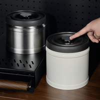 Pot à café en acier inoxydable hermétique pour la cuisine, récipient de stockage sous vide avec valve CO2 pour le camping