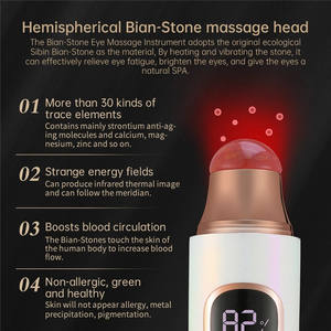 Dispositivo elétrico de cuidados com os olhos, caneta anti idade, removedora de rugas e círculo escuro, com pedra biana natural, quente, massageador de beleza - Product Image 4
