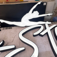 Enseigne lumineuse LED personnalisée avec logo, enseigne en lettres LED, enseigne éclairée, enseigne commerciale pour studio de danse et de musique