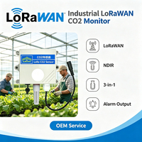 Capteur sans fil LoRaWAN de CO2, température et humidité NDIR 0-6000ppm DC 5-28V pour la surveillance de la qualité de l'air intérieur