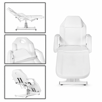 Table de massage pliable à vérin hydraulique, 360 °   Lit de salon inclinable et rotatif avec structure en acier pour institut de beauté, spa, hôpital