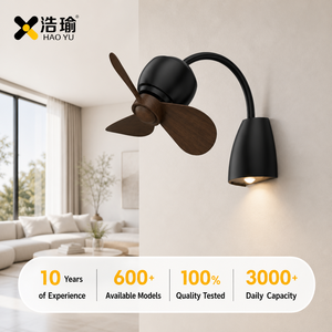 Ventilatore da Parete da 14 Pollici con Luce 80 °   Lampada da Parete LED Dimmerabile 3CCT con Ventilatore e Motore DC in Rame Puro Oscillante <span class=keywords><strong>per</strong></span> Camera da Letto - Product Image 1