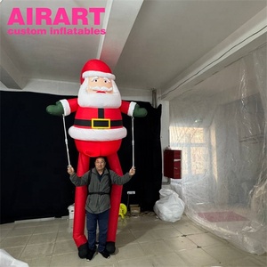 Babbo Natale Gonfiabile a Forma di Marionetta Alta 3 Metri, Controllato da Persona, per Parate Natalizie e Eventi di <span class=keywords><strong>Strada</strong></span> - Product Image 5