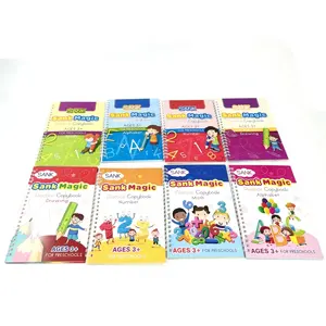 Set buku yang dapat digunakan kembali anak-anak buku latihan ajaib menulis tangan tenggelam buku latihan sulap