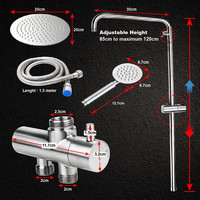 Robinet de douche froid mural en acier inoxydable brossé 304 à poignée unique, design moderne, jet doux, pour l'Asie du Sud-Est (vente transfrontalière)