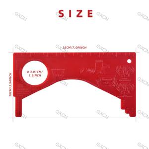 มาตรวัดปูพลาสติกสีแดงทนทานสำหรับการวัดกุ้งก้ามกรามและหอยหอยมีหลายฟังก์ชันสำหรับเทคนิคการตกปลาบิน - Product Image 6