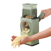 Plastieken keukenhulpjes 3-delige multifunctionele handmatige groentesnijder trommelrolrasp veilige aardappelrasp groentesnijder
